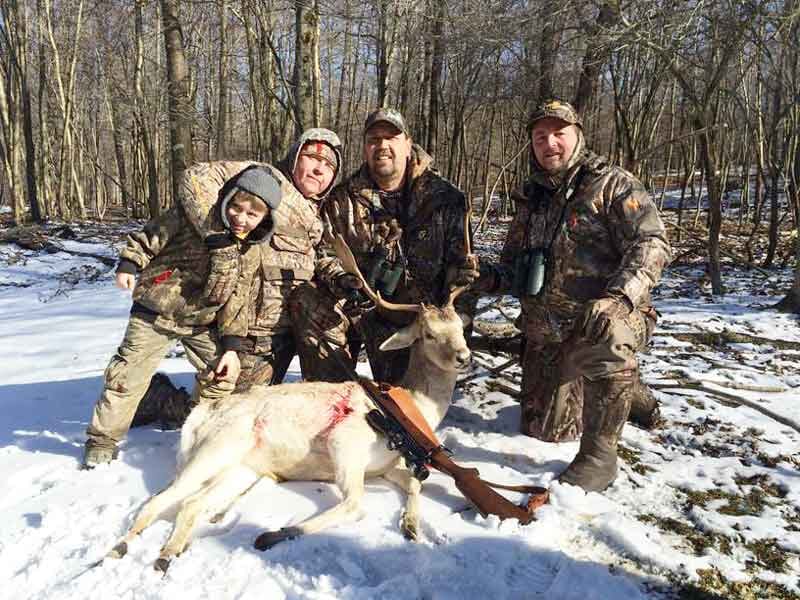 Group with Fallow Deer Buck