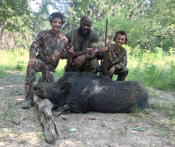 Sharing a family hunting experience at Stonebridge Boar Hunting Preserve in PA